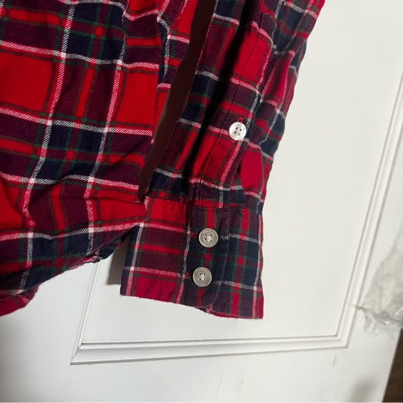 Vineyard Vines Women's Plaid Tartan Button Down Shirt Red Blue White Size 2 - Picture 7 of 9